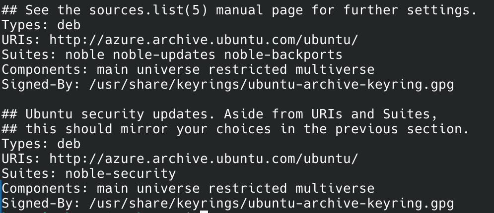 Azure的Ubuntu镜像默认源地址为厂商内网地址